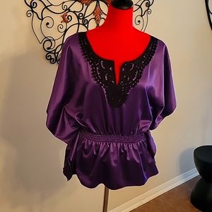 Purple/black blouse